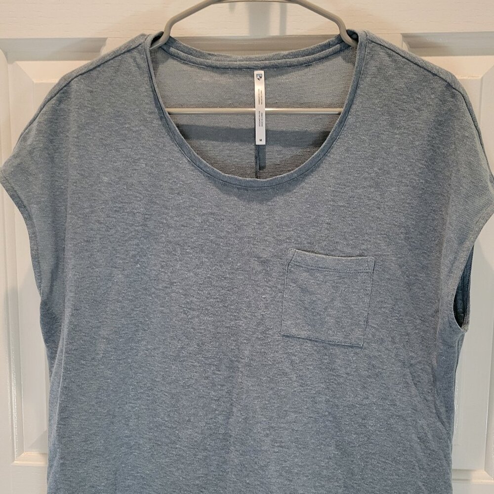 Light Blue sweater top with back knot accent